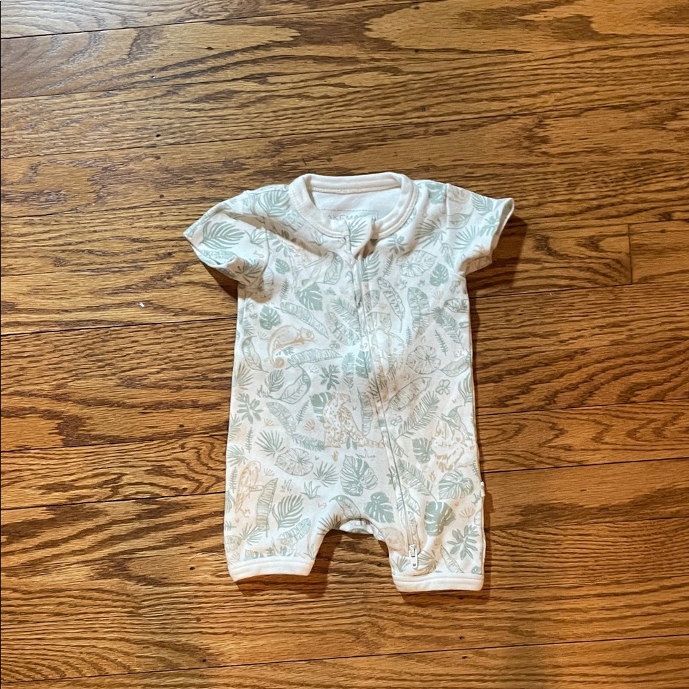 Tropical Leaf Print Kids Pajama Set